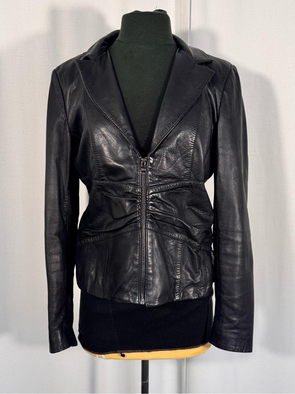 Vintage Y2K Guess Black Leather Jacket